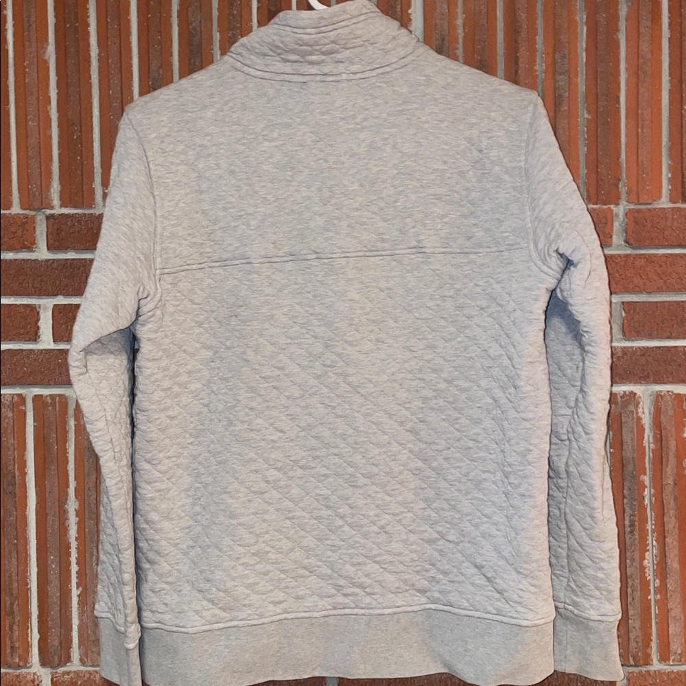 Patagonia Quilted Snap T Pullover Drifter Gray/Ruby Organic Cotton Size Small - Picture 5 of 9